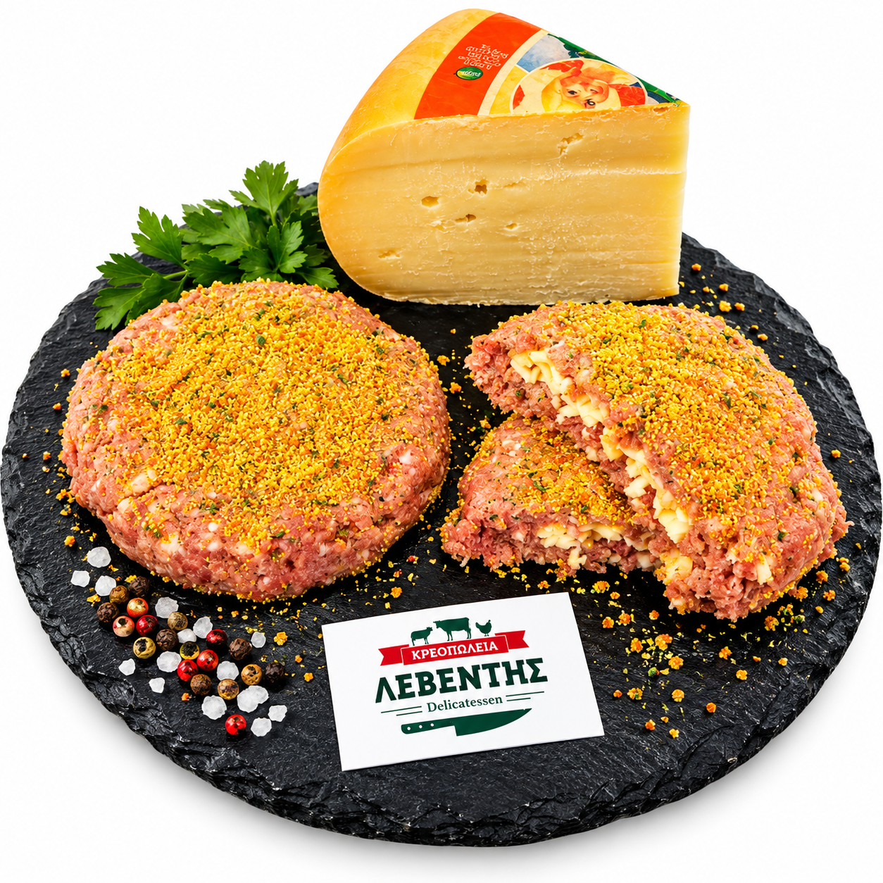 Μπιφτέκια Μοσχαρίσια με Γέμιση Gouda (Παραγωγής μας)